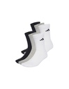 Calcetines Adidas Cushioned Crew Blanco Gris 3 pares